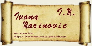 Ivona Marinović vizit kartica